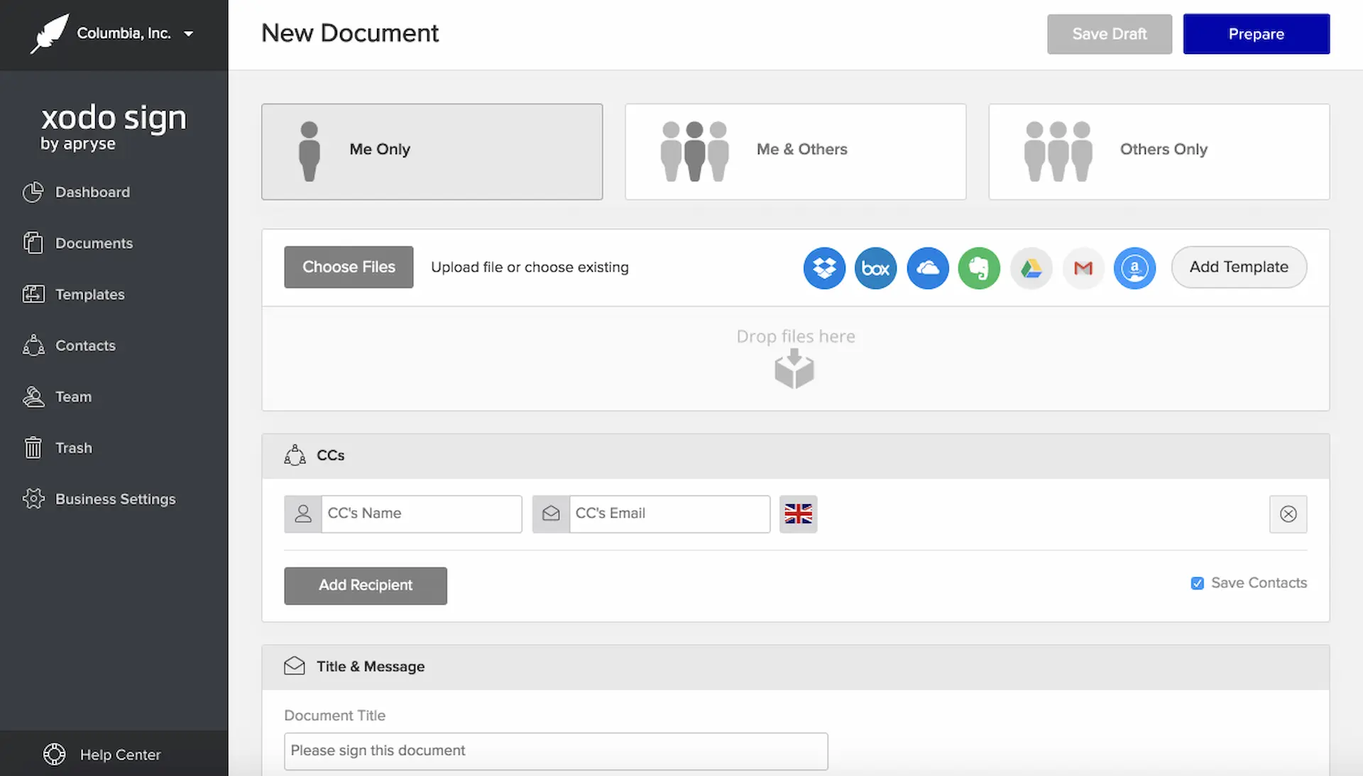 Seamless integrations with popular tools using Xodo Sign