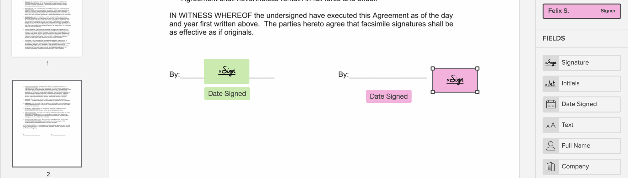 Preparing documents for e-signatures using Xodo Sign