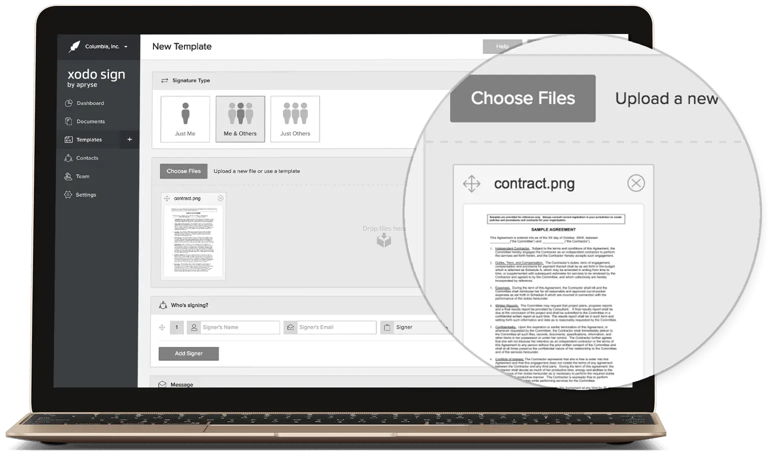 Send the same document to multiple recipients for signing using Xodo Sign